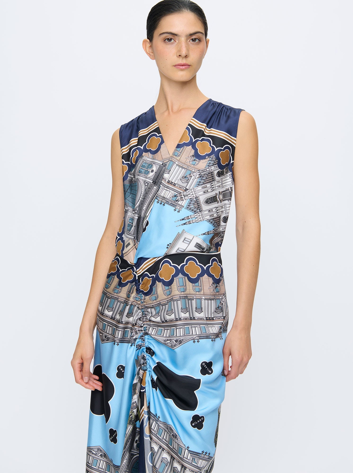 AGNES Wrap dress Navy/Mare